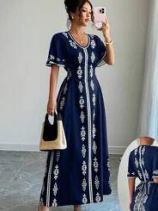 Dresses & Skirts - Women's Elegant Floral Print Bohemian Casual Dress Summer